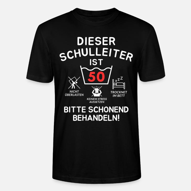 This headmaster is 50. - Stanley/Stella CRAFTER Unisex Organic T-Shirt - black