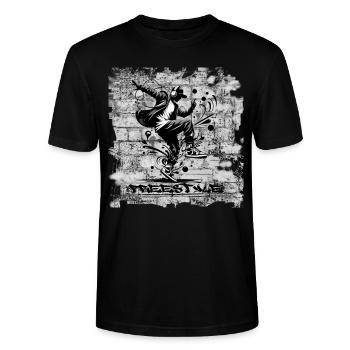 Freestyle - Stanley/Stella CRAFTER Unisex Organic T-Shirt - black - Front - Alina (178cm) & Michal (187cm)