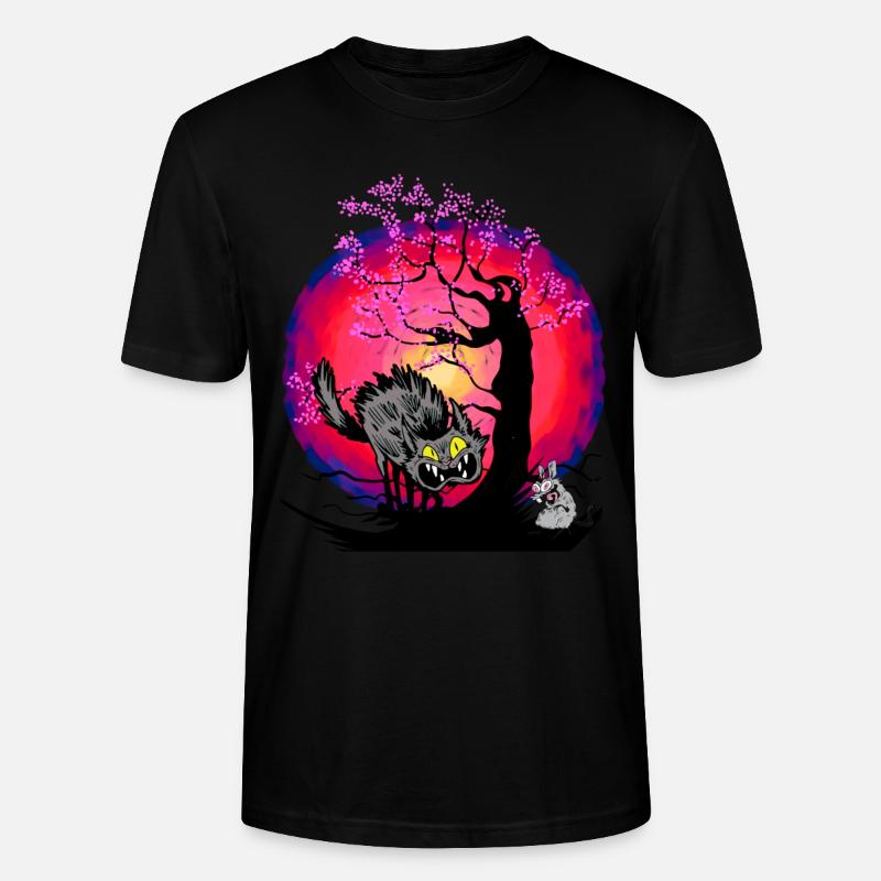 Halloween Chat Chats Souris Souris - T-shirt bio CRAFTER Stanley Stella Unisexe - noir