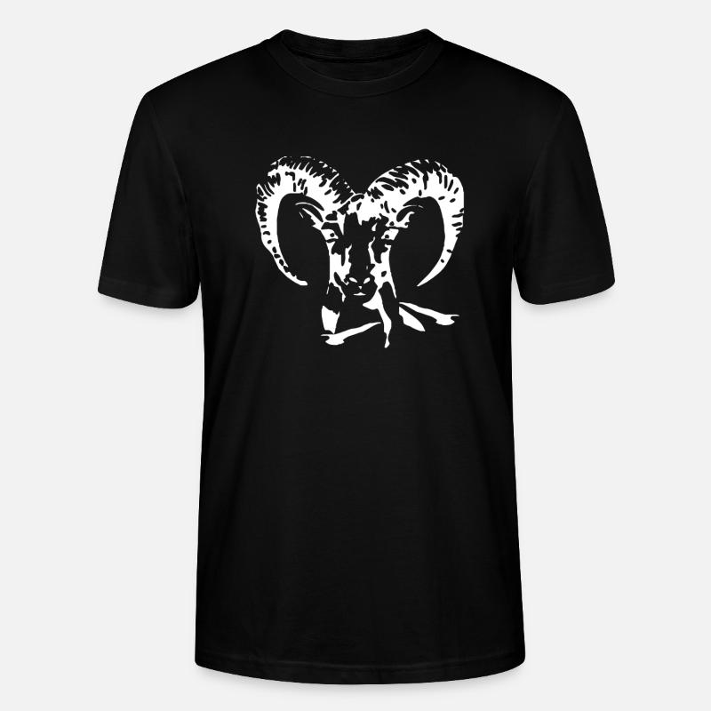 Tête de mouton mouflon - T-shirt bio CRAFTER Stanley Stella Unisexe - noir