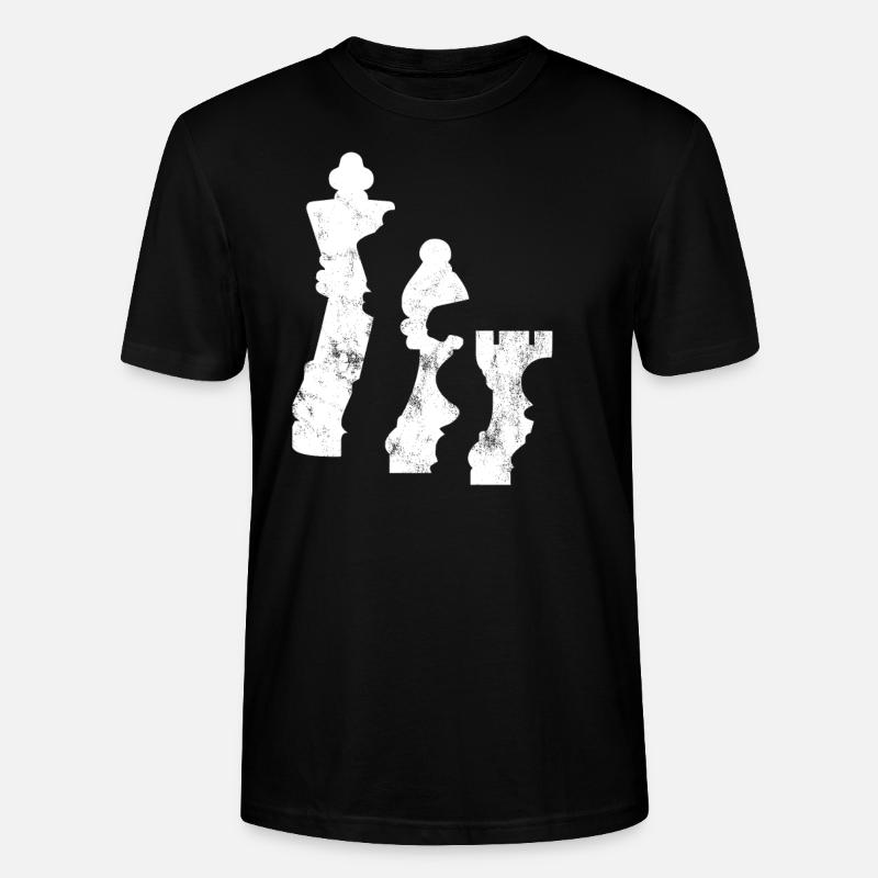 Chess chess pieces shadow - Stanley/Stella CRAFTER Unisex Organic T-Shirt - black