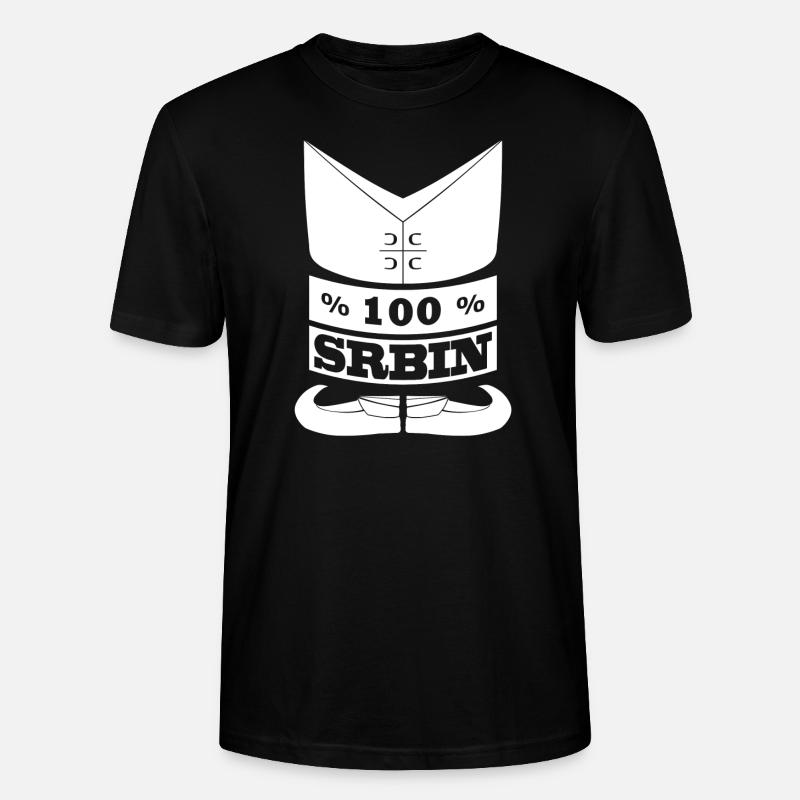 Serbe Srbin Serbien Srbija - Stanley/Stella Unisex Bio-T-Shirt CRAFTER - Schwarz