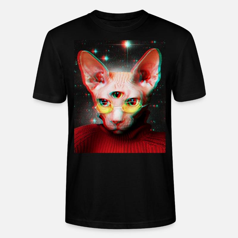 Katze - Stanley/Stella Unisex Bio-T-Shirt CRAFTER - Schwarz
