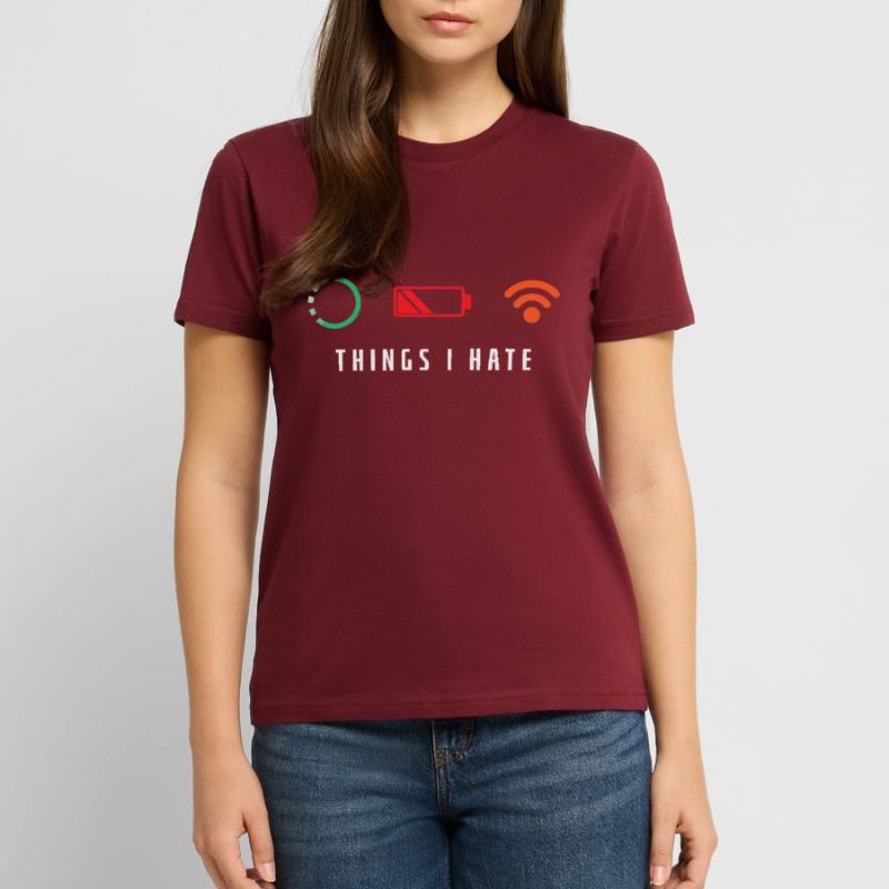 Things I Hate Nerd Computer Stanley/Stella CRAFTER Unisex Organic T-Shirt