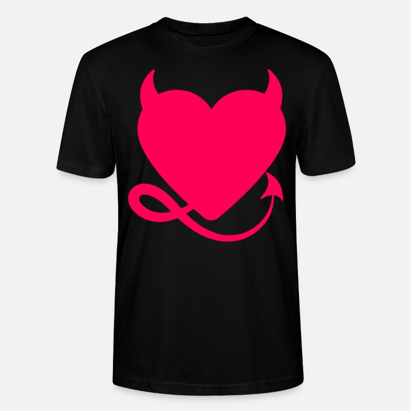 Heart Devil - Stanley/Stella CRAFTER Unisex Organic T-Shirt - black
