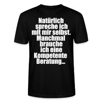 Lustige Sprüche - Stanley/Stella Unisex Bio-T-Shirt CRAFTER - Schwarz - Vorne - Alina (178cm) & Michal (187cm)