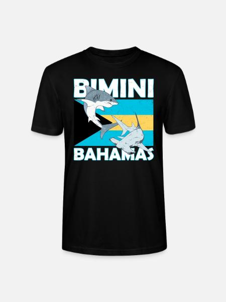 Bimini Bahamas flag - Stanley/Stella CRAFTER Unisex Organic T-Shirt - black
