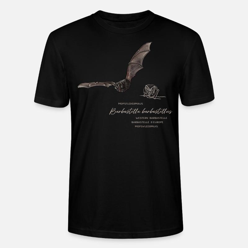 Mopsfledermaus - Stanley/Stella Unisex Bio-T-Shirt CRAFTER - Schwarz
