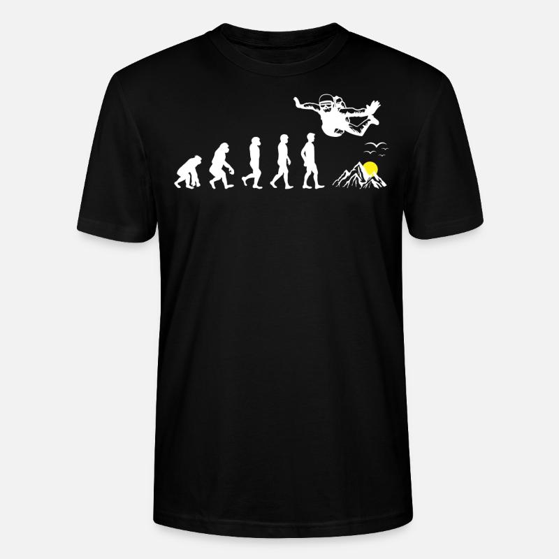Parachute Parachute Parachute Parachutisme Évolution - T-shirt bio CRAFTER Stanley Stella Unisexe - noir