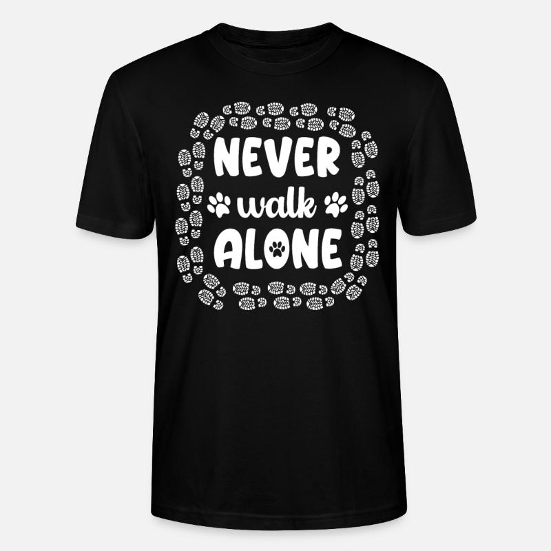 Never walk alone - Stanley/Stella Unisex Bio-T-Shirt CRAFTER - Schwarz