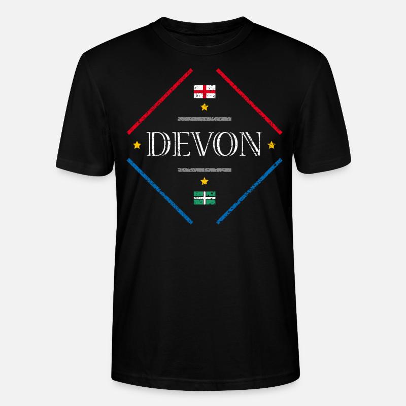 Devon, Angleterre - T-shirt bio CRAFTER Stanley Stella Unisexe - noir