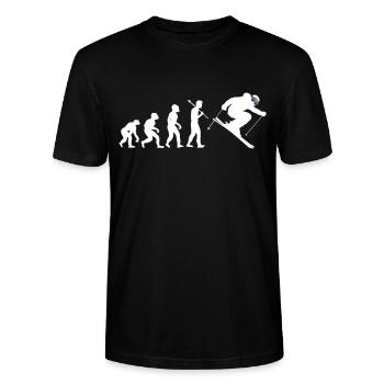 Évolution du skieur - T-shirt bio CRAFTER Stanley Stella Unisexe - noir - Devant - Alina (178cm) & Michal (187cm)