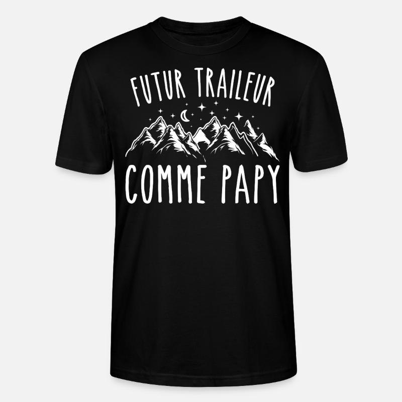 futur traileur cadeau garçon trail - T-shirt bio CRAFTER Stanley Stella Unisexe - noir