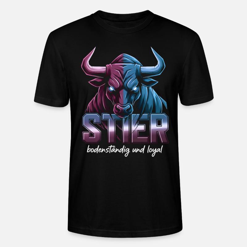 Stier Sternzeichen - Stanley/Stella Unisex Bio-T-Shirt CRAFTER - Schwarz
