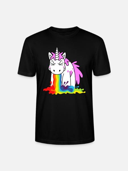 Licorne arc-en-ciel - T-shirt bio CRAFTER Stanley Stella Unisexe - noir