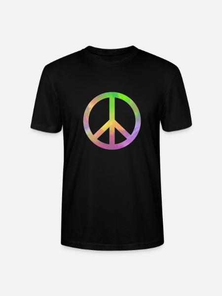 peace peacezeichen Frieden - Stanley/Stella Unisex Bio-T-Shirt CRAFTER - Schwarz