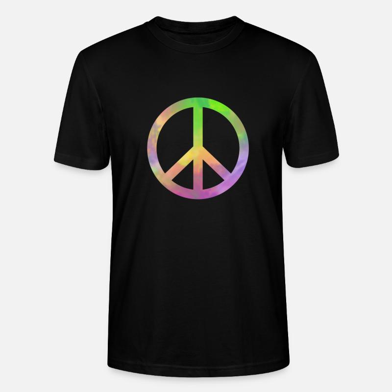 peace peacezeichen Frieden - Stanley/Stella Unisex Bio-T-Shirt CRAFTER - Schwarz
