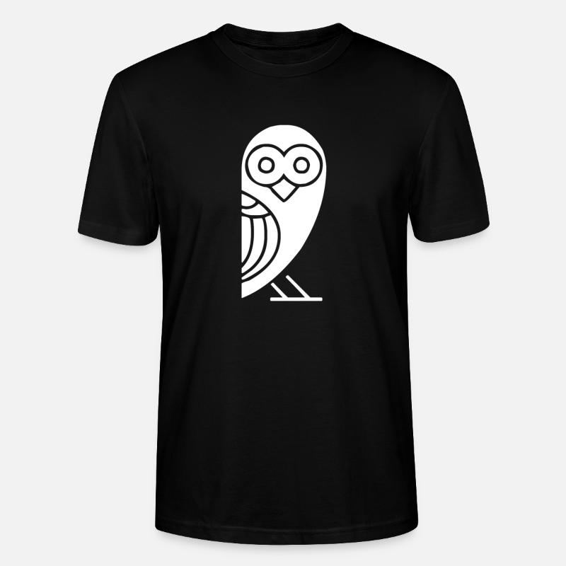 Eule big eyes - Stanley/Stella Unisex Bio-T-Shirt CRAFTER - Schwarz