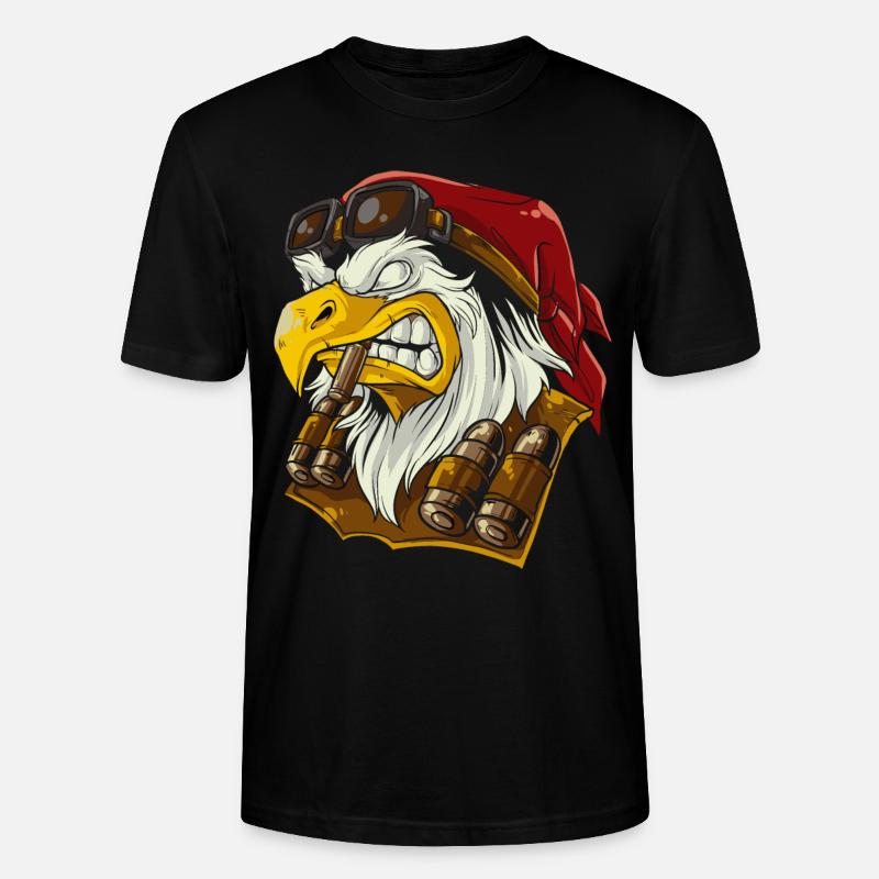 Bald eagle - Stanley/Stella CRAFTER Unisex Organic T-Shirt - black