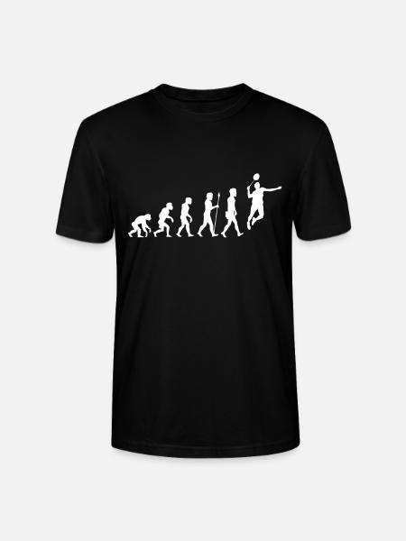 badminton federball sport evolution - Stanley/Stella Unisex Bio-T-Shirt CRAFTER - Schwarz