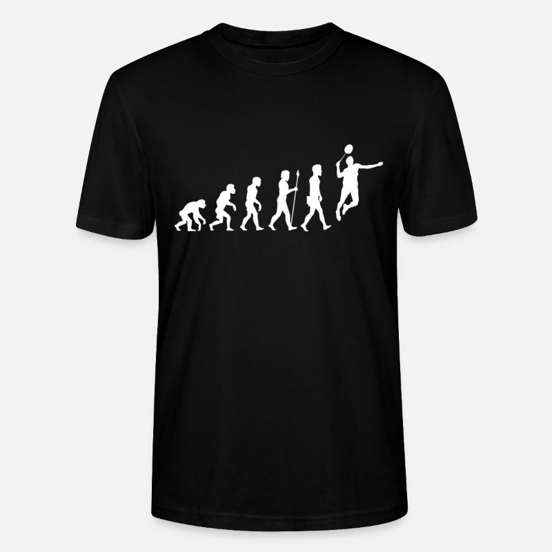 badminton badminton sport evolution - Stanley/Stella CRAFTER Unisex Organic T-Shirt - black