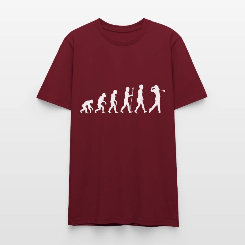 Golf Evolution Golfer Caddy Geschenk Golfspieler Stanley/Stella Unisex Bio-T-Shirt CRAFTER
