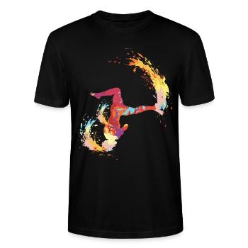 break dancing - Stanley/Stella CRAFTER Unisex Organic T-Shirt - black - Front - Alina (178cm) & Michal (187cm)