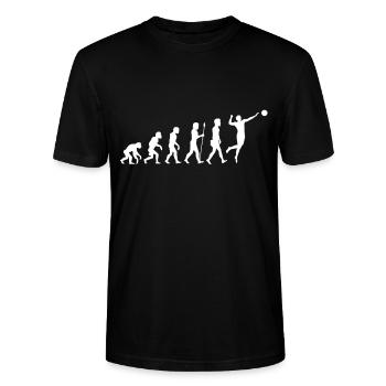 Volley-ball Evolution Beach-Volley - T-shirt bio CRAFTER Stanley Stella Unisexe - noir - Devant - Alina (178cm) & Michal (187cm)