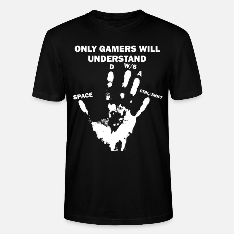 Main de joueur PC - T-shirt bio CRAFTER Stanley Stella Unisexe - noir