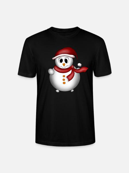 Snowman - Stanley/Stella CRAFTER Unisex Organic T-Shirt - black