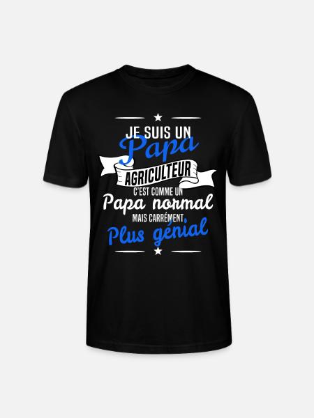 papa agriculteur - T-shirt bio CRAFTER Stanley Stella Unisexe - noir