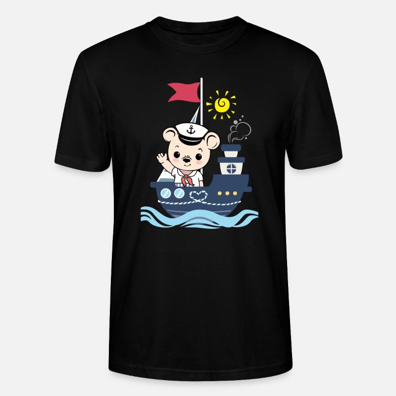 Netter Seemannsbär - Stanley/Stella Unisex Bio-T-Shirt CRAFTER - Schwarz