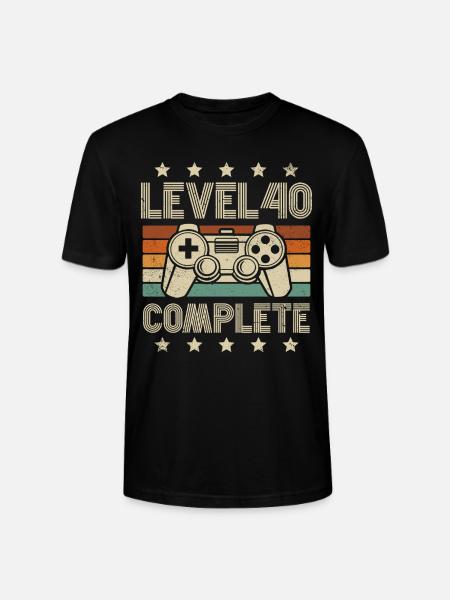 40 år Retro Gaming 40-årspresent - Ekologisk T-shirt CRAFTER unisex från Stanley/Stella - svart