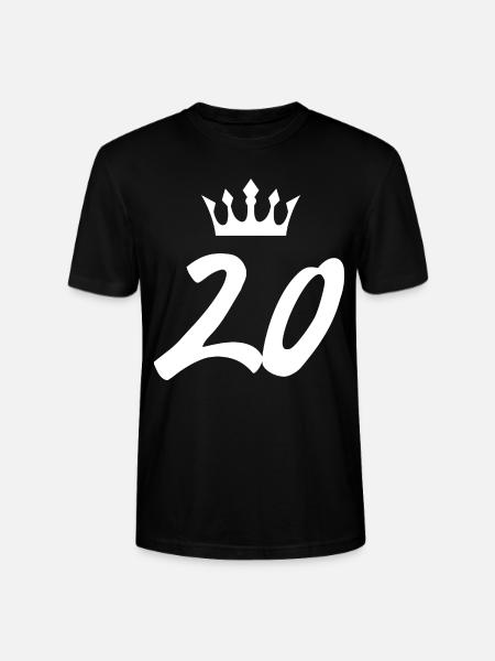 20 number crown - Stanley/Stella CRAFTER Unisex Organic T-Shirt - black