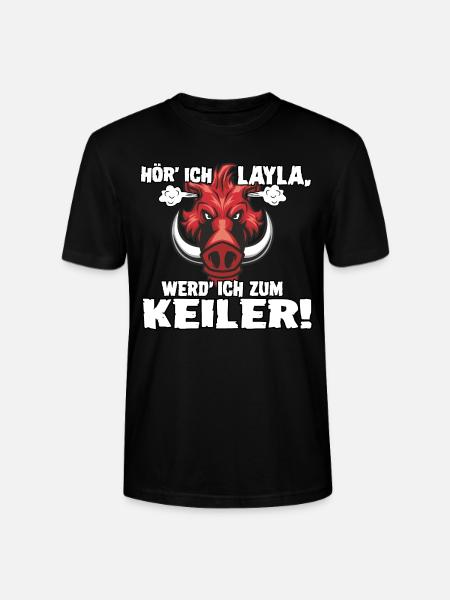 Hör ich Layla - Stanley/Stella Unisex Bio-T-Shirt CRAFTER - Schwarz