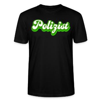 Polizist Polizei Beruf Geschenkidee - Stanley/Stella Unisex Bio-T-Shirt CRAFTER - Schwarz - Vorne - Alina (178cm) & Michal (187cm)