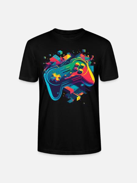 Retro Konsole - Stanley/Stella Unisex Bio-T-Shirt CRAFTER - Schwarz