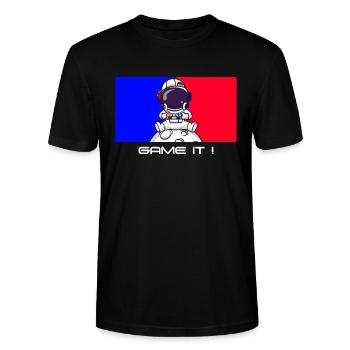 GAME IT! E-Sports Design für Gamer - Stanley/Stella Unisex Bio-T-Shirt CRAFTER - Schwarz - Vorne - Alina (178cm) & Michal (187cm)