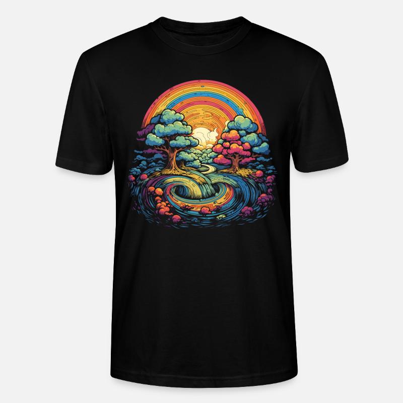 Regenbogen Wunderwelt - Stanley/Stella Unisex Bio-T-Shirt CRAFTER - Schwarz