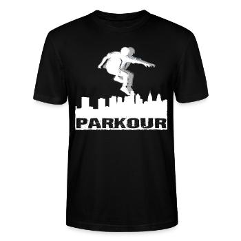 Parkour - T-shirt bio CRAFTER Stanley Stella Unisexe - noir - Devant - Alina (178cm) & Michal (187cm)