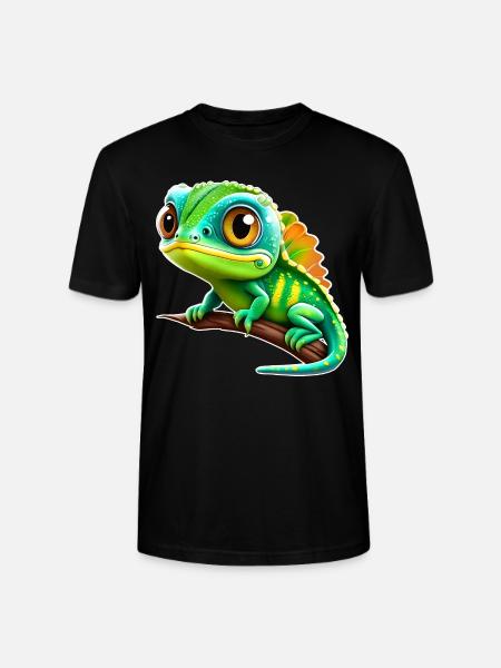 Mignon. Petit iguane - T-shirt bio CRAFTER Stanley Stella Unisexe - noir