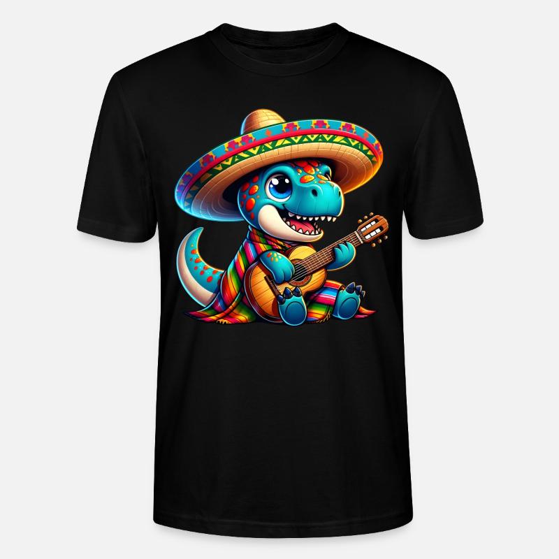 Cinco de Mayo Dino Trex - T-shirt bio CRAFTER Stanley Stella Unisexe - noir