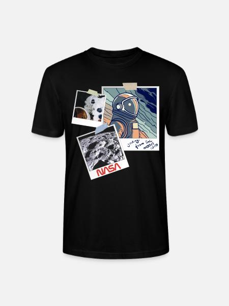 NASA-hilsner fra månedesignet - Stanley Stella CRAFTER unisex økologisk-T-shirt - sort
