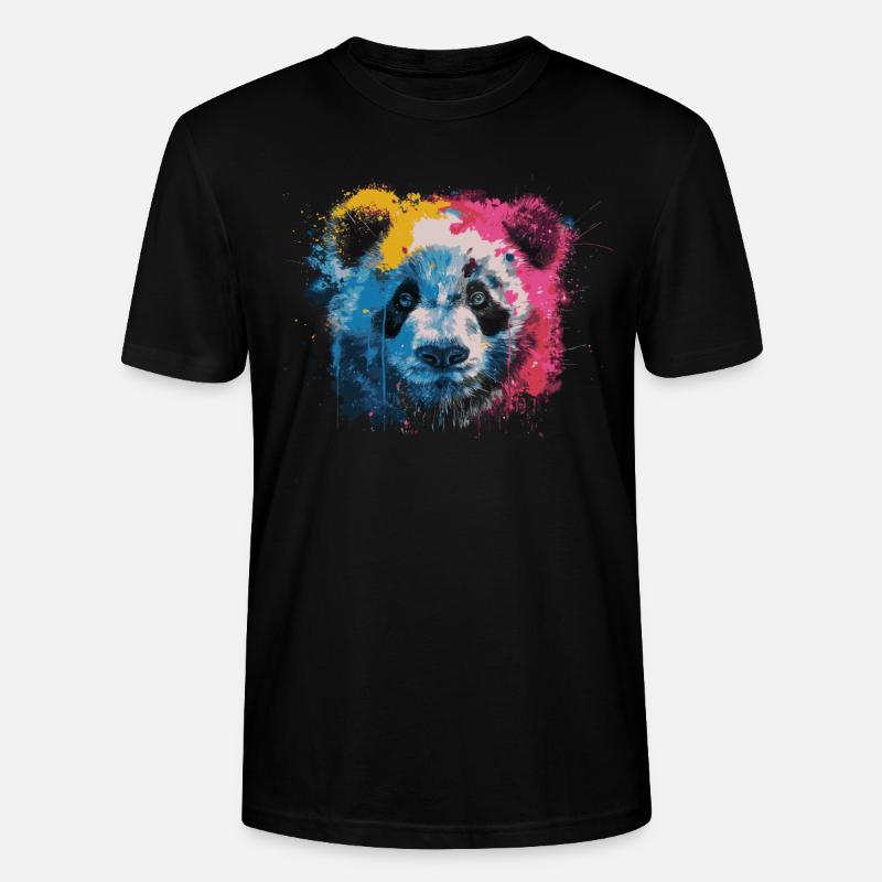 Pandabär - Stanley/Stella Unisex Bio-T-Shirt CRAFTER - Schwarz
