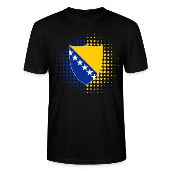 Bosnien - Stanley/Stella Unisex Bio-T-Shirt CRAFTER - Schwarz - Vorne - Alina (178cm) & Michal (187cm)