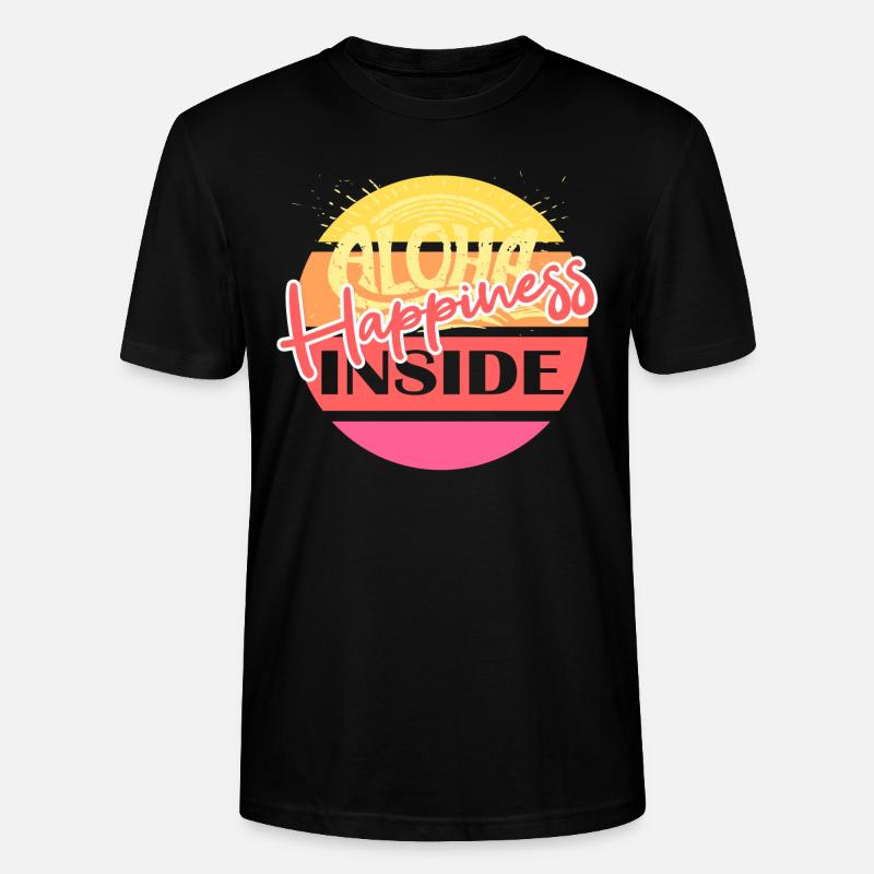 aloha Happiness Inside - Stanley/Stella Unisex Bio-T-Shirt CRAFTER - Schwarz