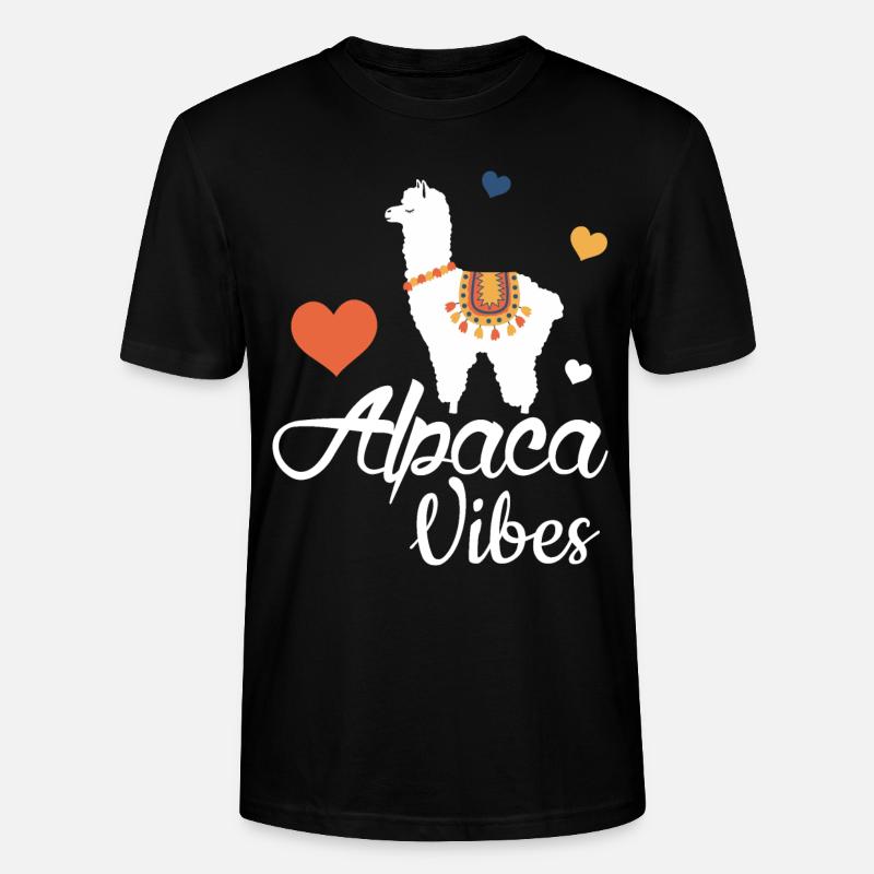 Alpaca Vibes - Stanley/Stella Unisex Bio-T-Shirt CRAFTER - Schwarz
