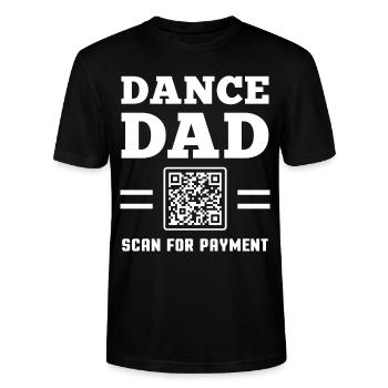 Dance Dad - Scan For Payment - Stanley/Stella Unisex Bio-T-Shirt CRAFTER - Schwarz - Vorne - Alina (178cm) & Michal (187cm)