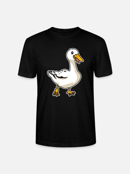 Duck, cute, animal, drawing, comic - Stanley/Stella CRAFTER Unisex Organic T-Shirt - black
