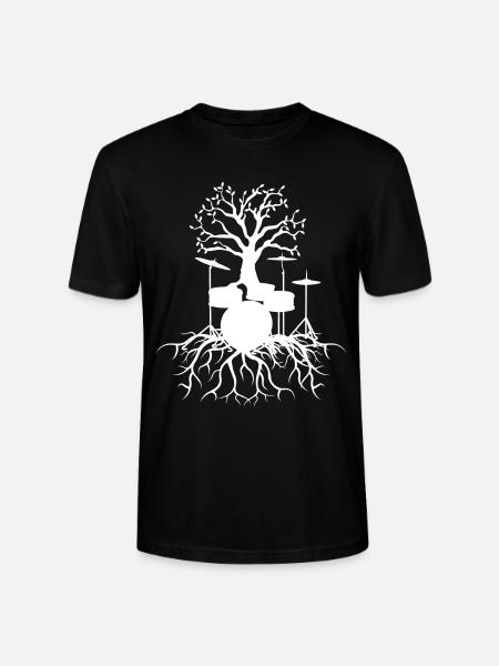 Drummer Drum - Stanley/Stella CRAFTER Unisex Organic T-Shirt - black
